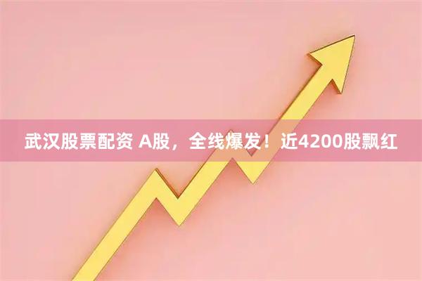 武汉股票配资 A股，全线爆发！近4200股飘红